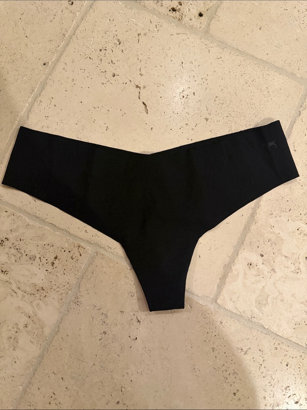 PINK Victoria's Secret Black Seamless Thong
